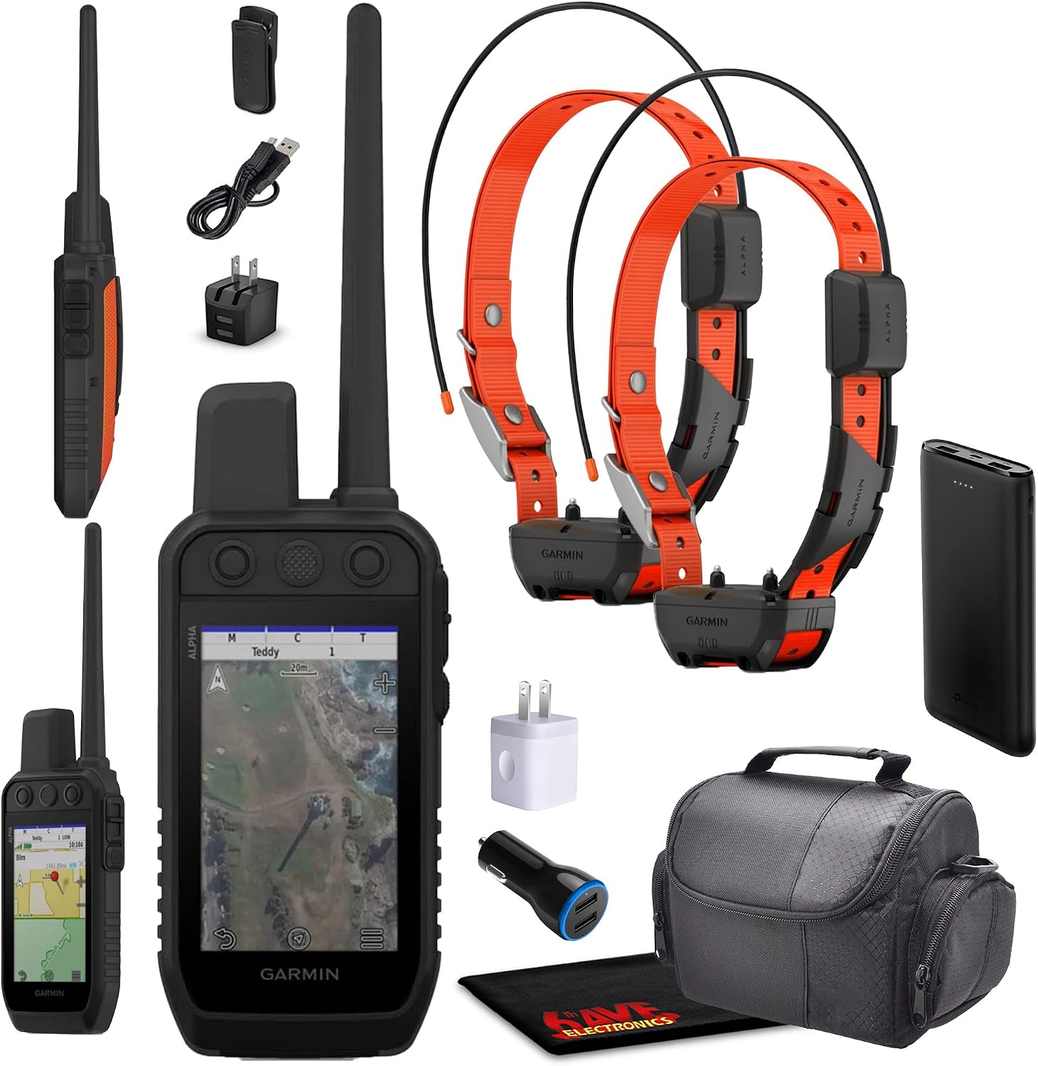 Garmin Alpha 300 Handheld Dog Tracking with 2X Alpha TT25 Dog Collar Bundle